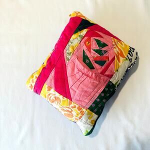 Vintage Homemade Patchwork Tooth Fairy Pillow